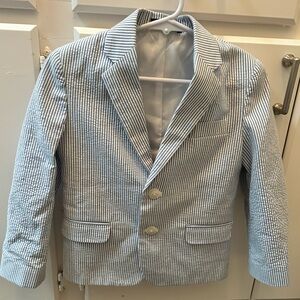 Nautica Kids Blue and White Striped Blazer